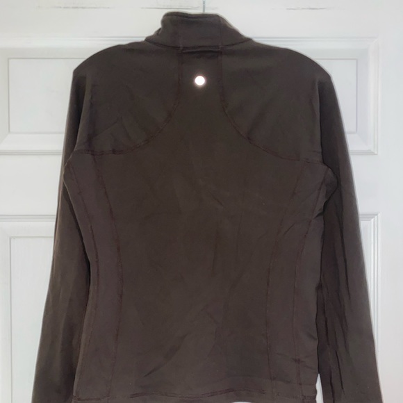 Chocolate brown lululemon workout jacket - Picture 2 of 2